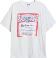 Junk Food Budweiser Label Graphic T-Shirt