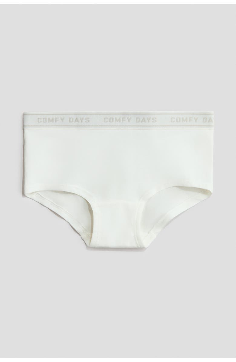 H&M 5-pack Text-motif Hipster Biefs, Alternate, color, Black/White/Light Gray Melange