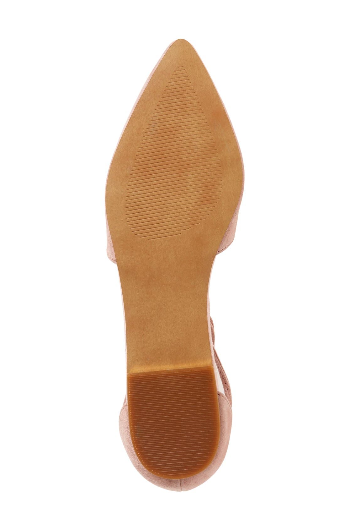 'Sunshine' Lace-Up Flat, Alternate, color, LIGHT PINK
