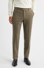 Berle Covert Worsted Stretch Wool Dress Pants