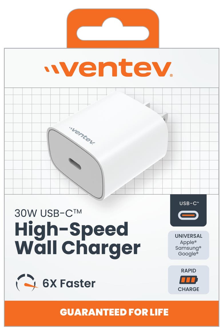 30W ULTRAFAST USB-C Universal Wall Charger, Alternate, color, White