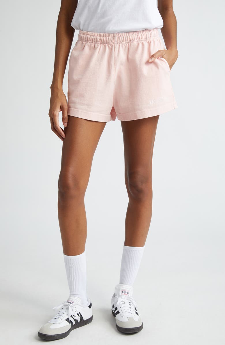 Sporty & Rich Rizzoli Disco Cotton Shorts, Main, color,