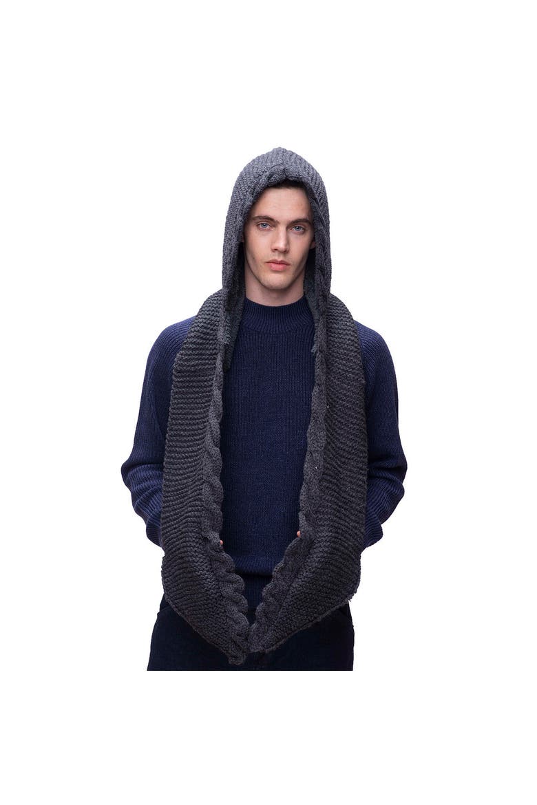 2 Pocket Scarf Hood, Alternate, color, Black