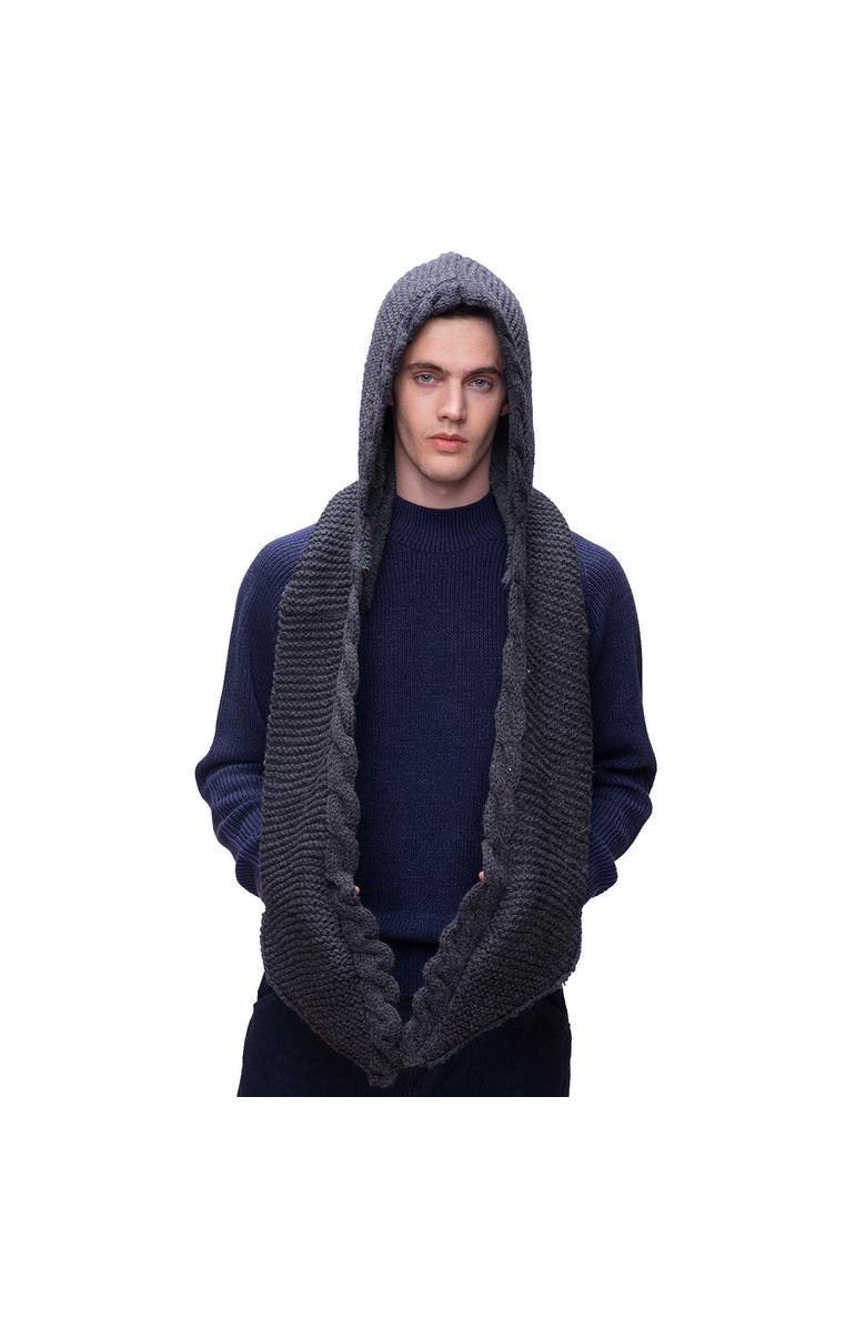 Nirvanna Designs 2 Pocket Scarf Hood, Alternate, color, Charcoal