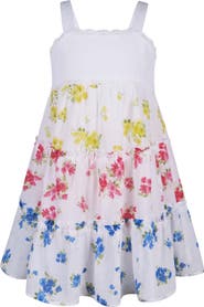 Zunie Kids' Tiered Cotton Sundress