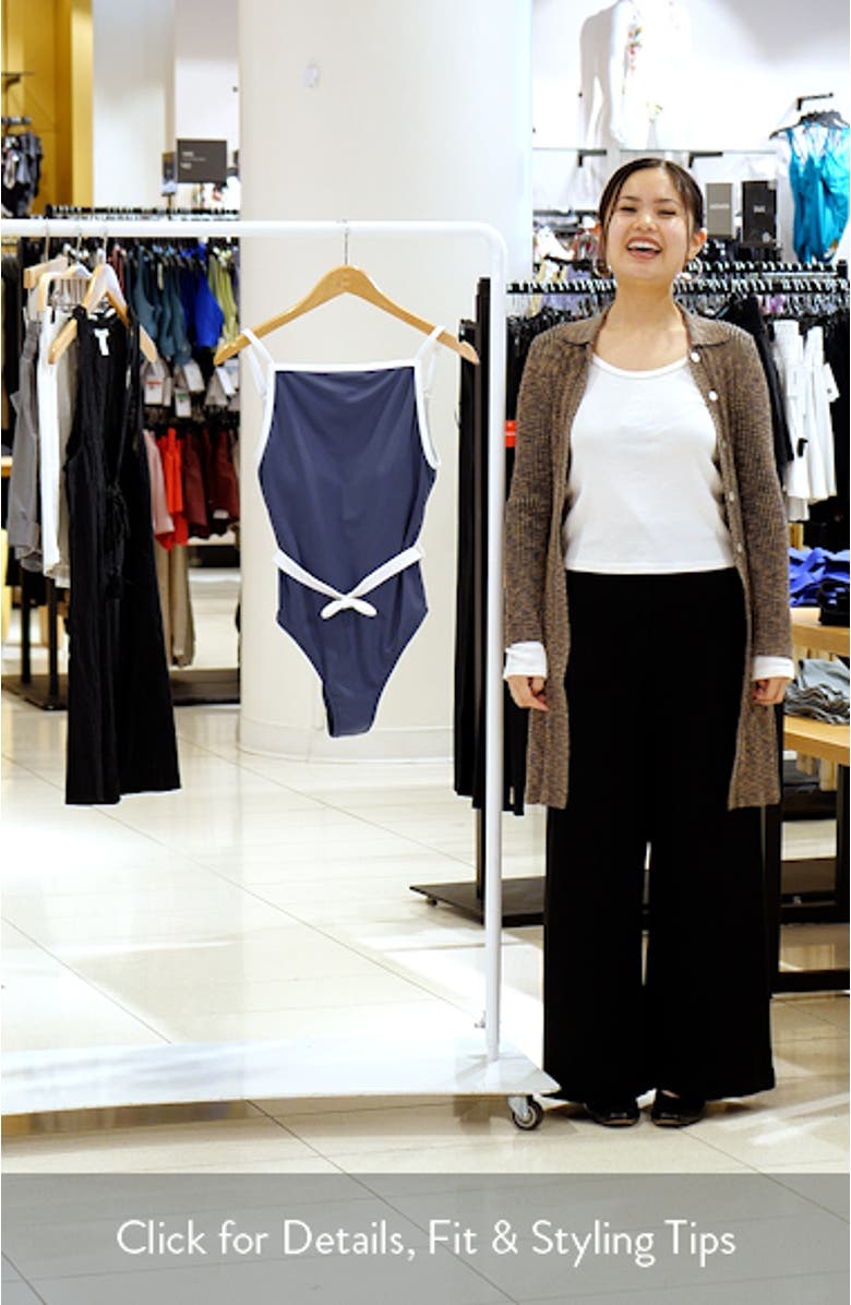 Bow Belt One-Piece Swimsuit, sales video thumbnail