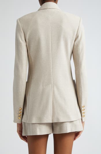 MAX MARA Vanadio ダブルブレスト ジャケット Max Mara Vanadio Double Breasted Cotton Piqué Knit Blazer