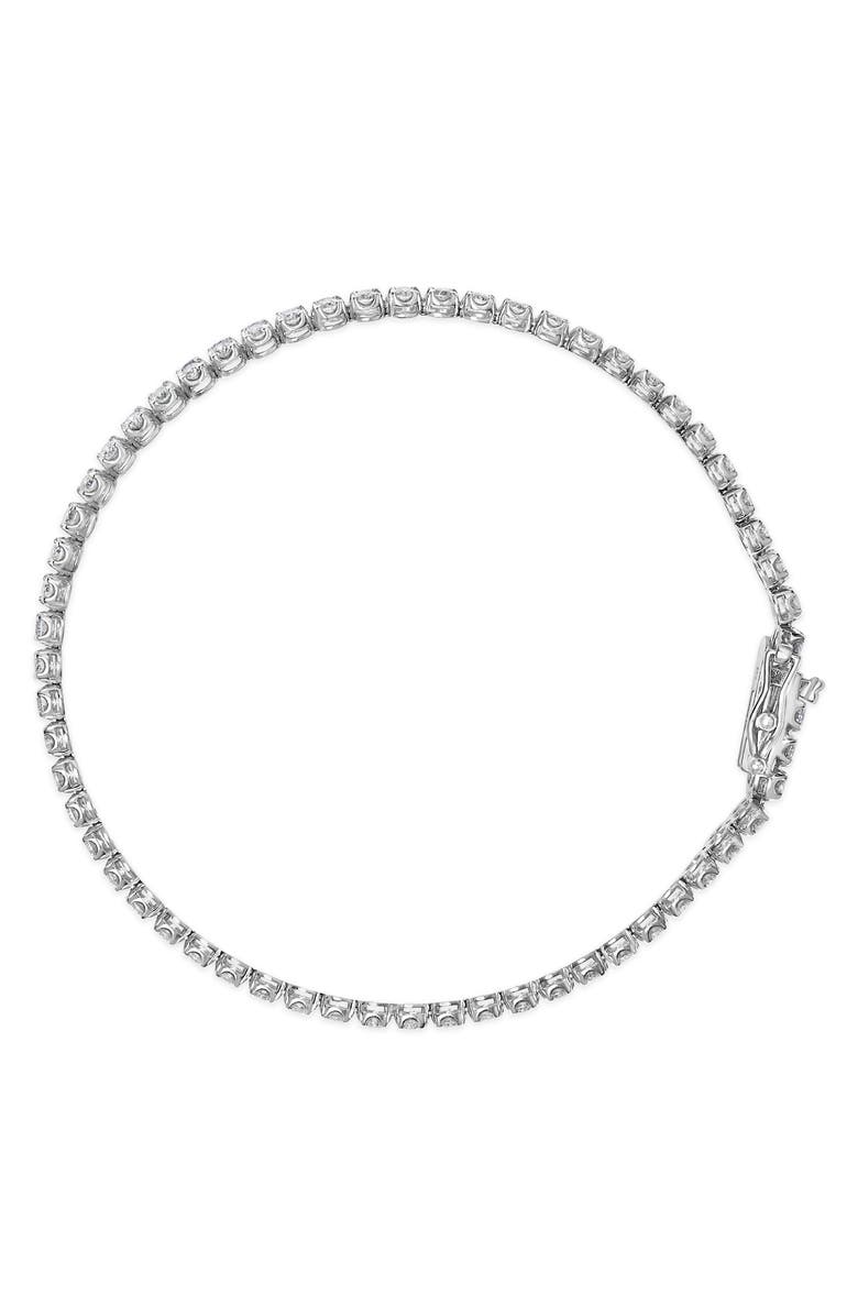 Haus of Brilliance 18K White Gold 5 3/5 Ctw Diamond Double Row Link Tennis Bracelet, Alternate, color, White