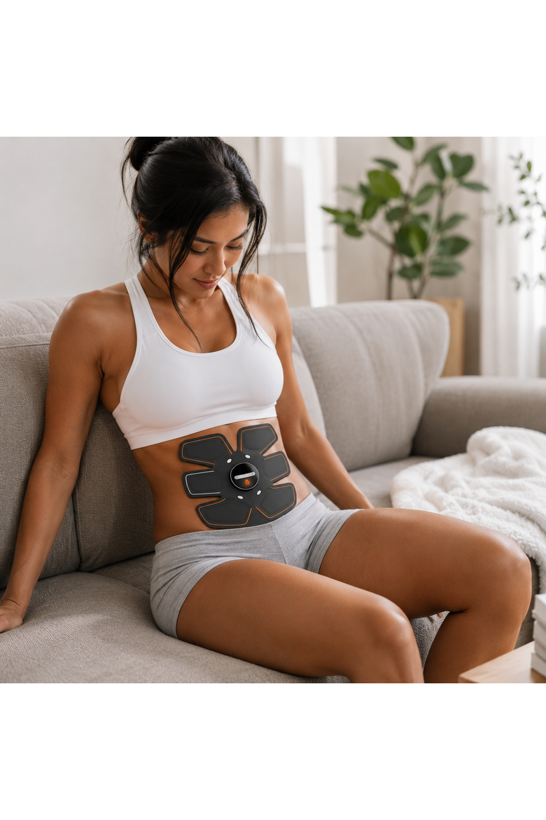 Muscle Stimulator & Ab Toning Massager Set, Alternate, color, Black