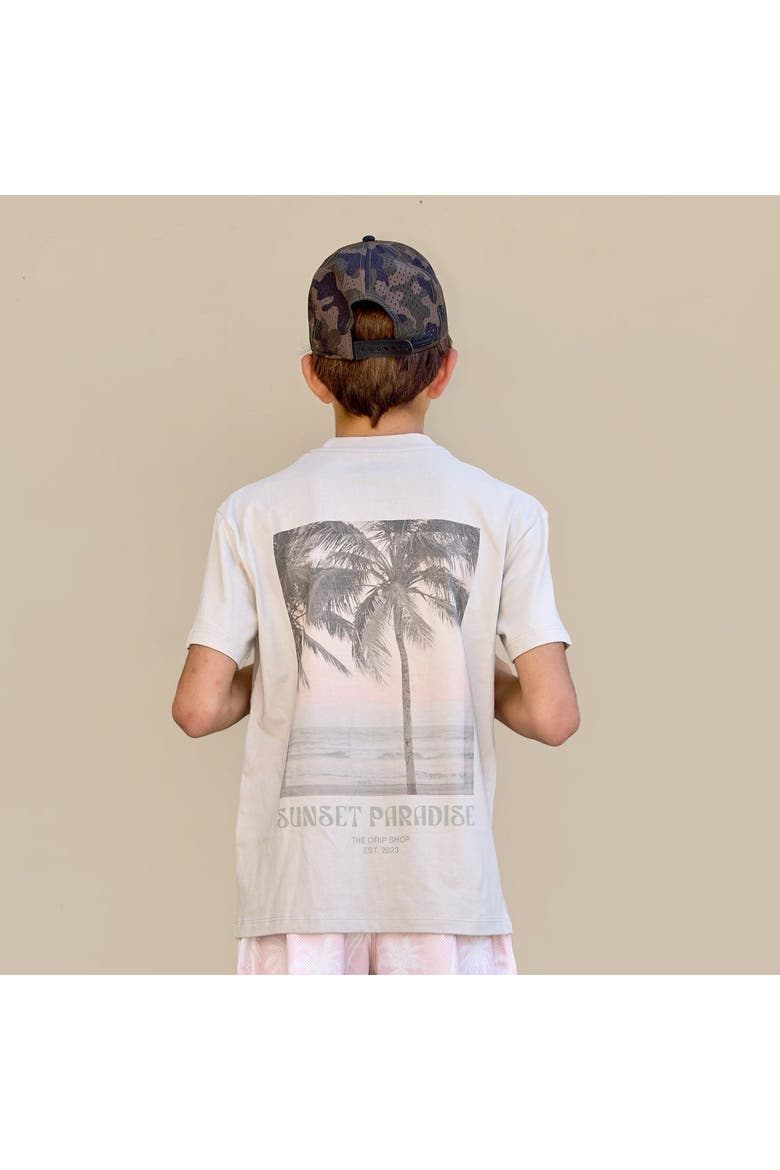 Palm Paradise Tee - Big Kid, Alternate, color, BONE