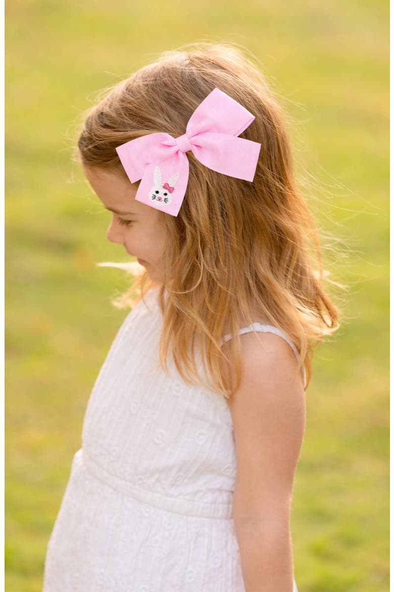 Bunny Hair Bow, Alternate, color, Pink
