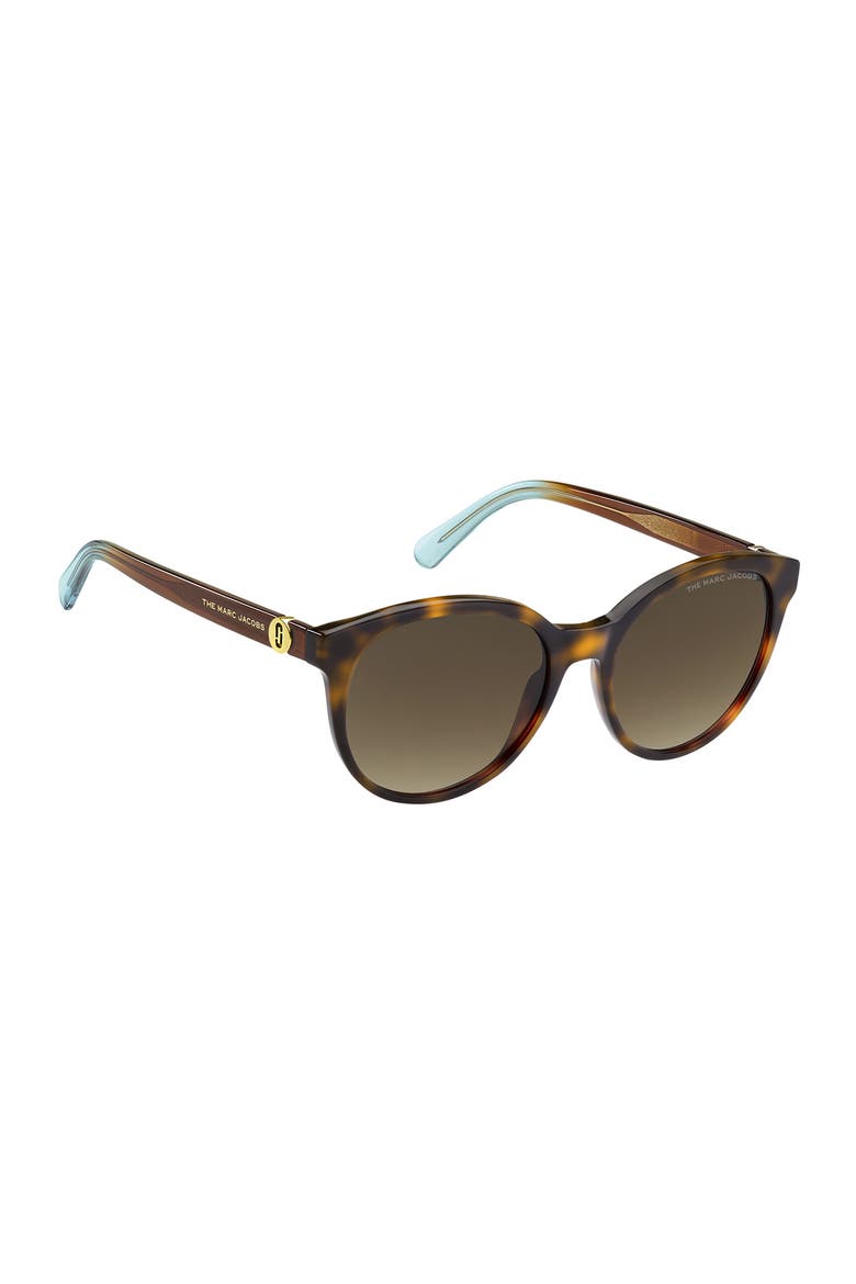 54mm Round Sunglasses, Alternate, color, HAVANA AZURE