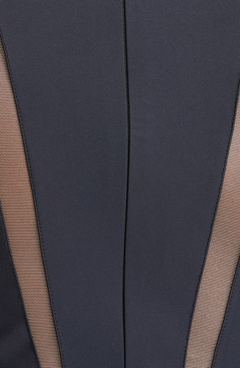 MUGLER Illusion Long Sleeve Bodysuit, Alternate, color,