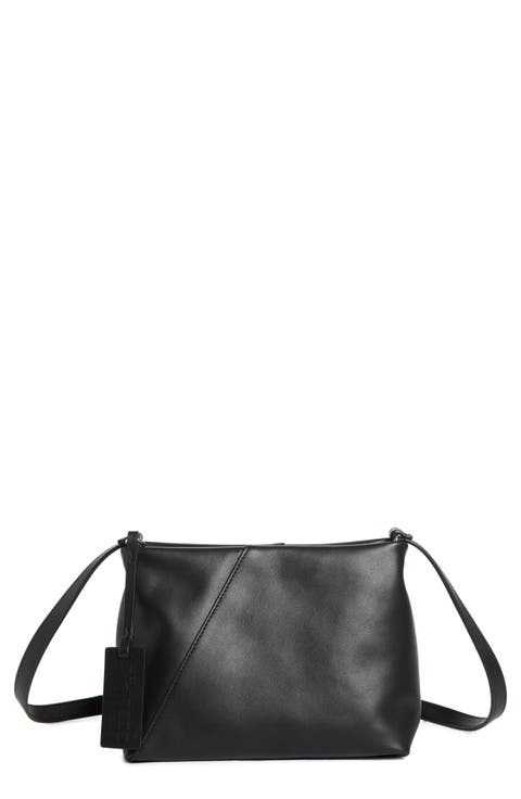 Folded J Leather Shoulder Bag