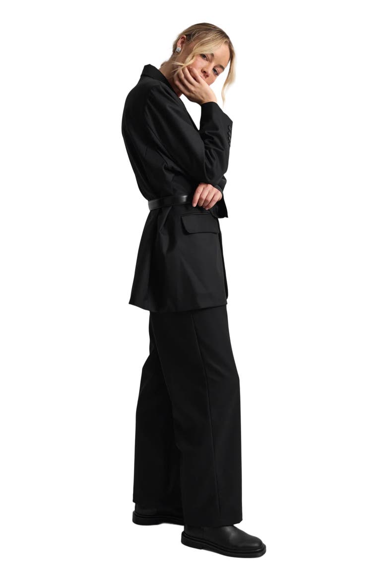 Oversized Double Button Blazer, Alternate, color, Black