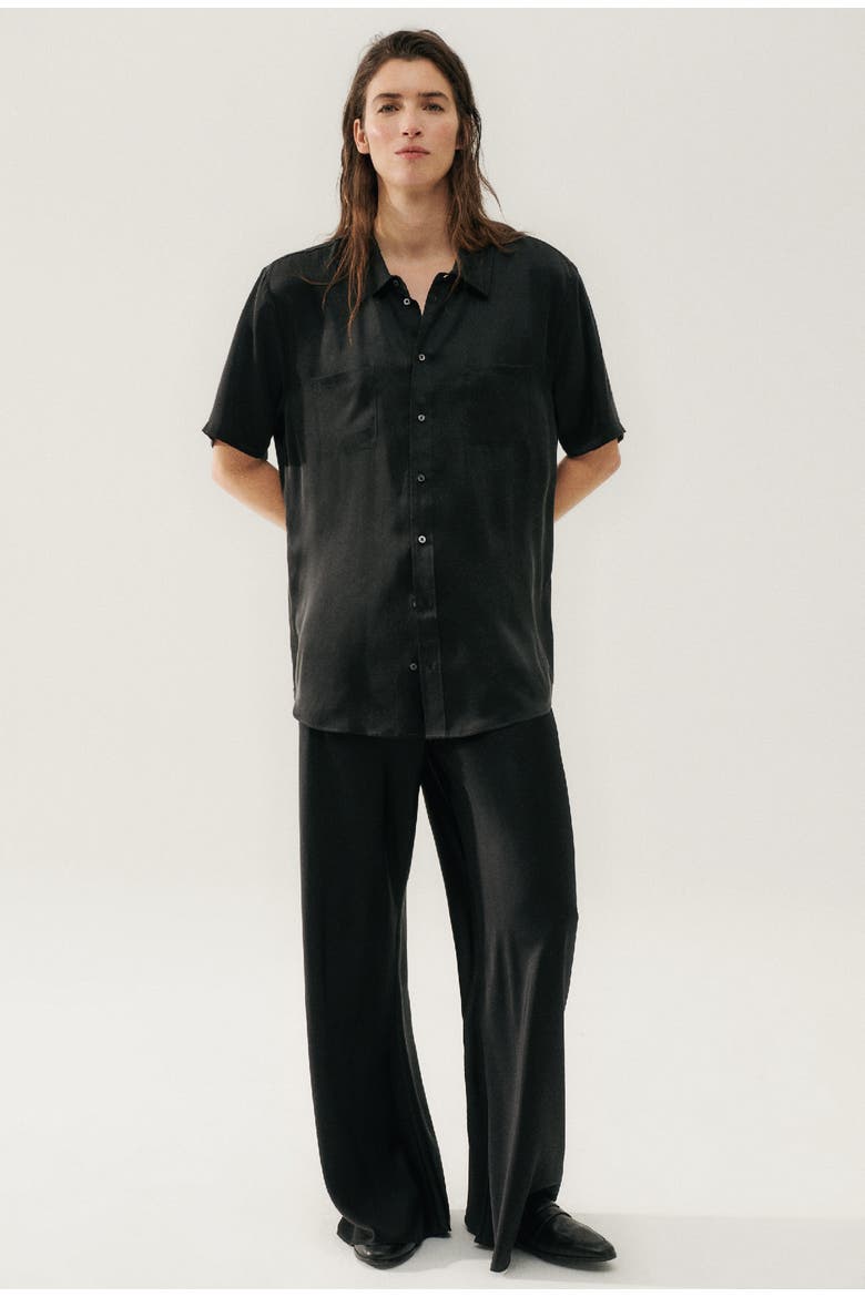 BIAS CUT PANTS BLACK, Alternate, color, BLACK