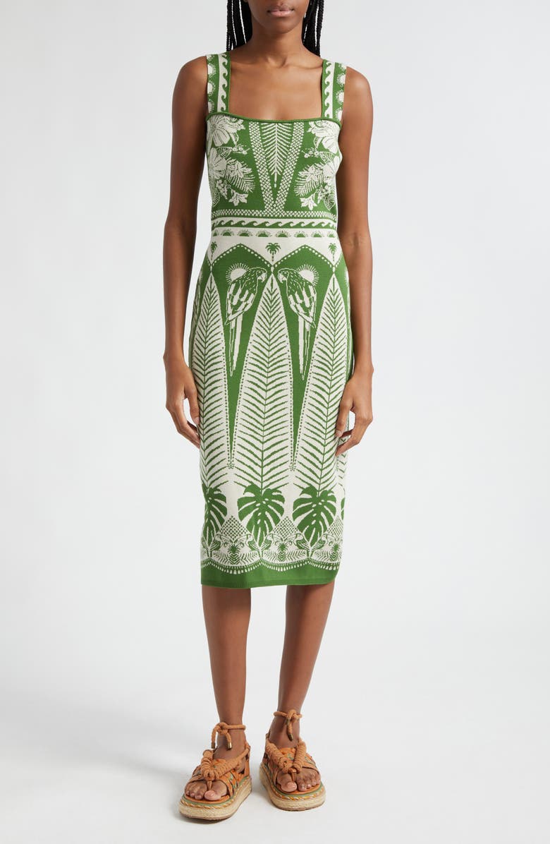 FARM Rio Macaw Jacquard Sweater Dress | Nordstrom