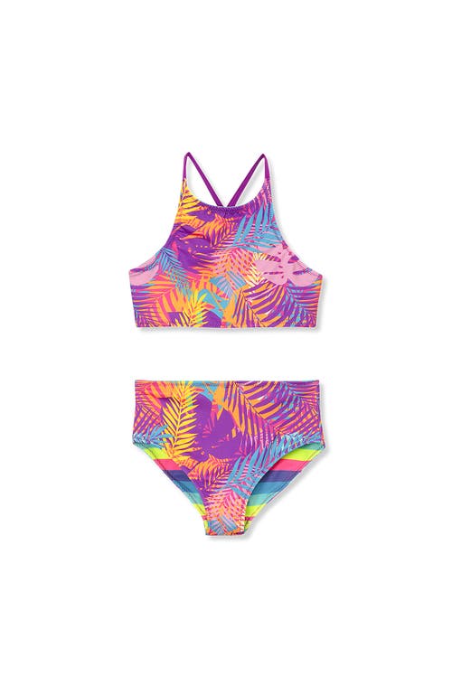 LANDS' END LANDS' END GIRLS WRAP FRONT BIKINI SWIMSUIT SET