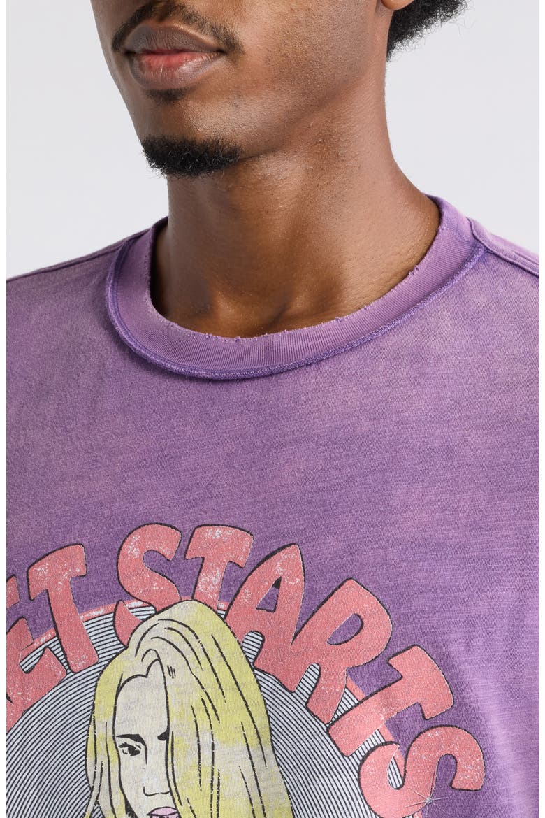 Hollywood Crewneck T-Shirt, Alternate, color, PURPLE