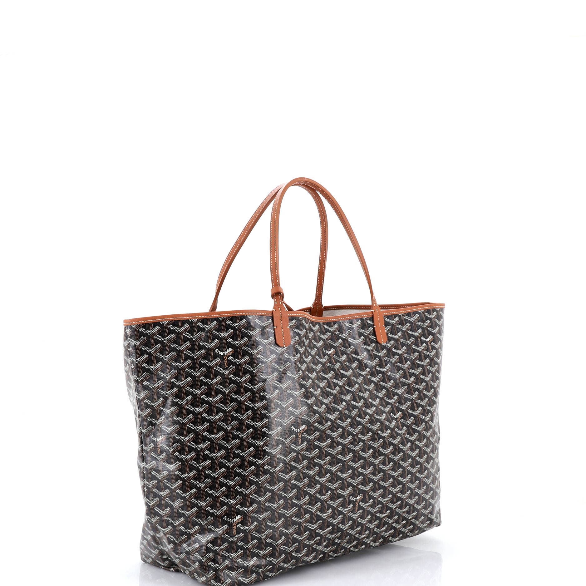 Pre-Owned Goyard Saint Louis Tote Coated Canvas GM, Alternate, color, Brown