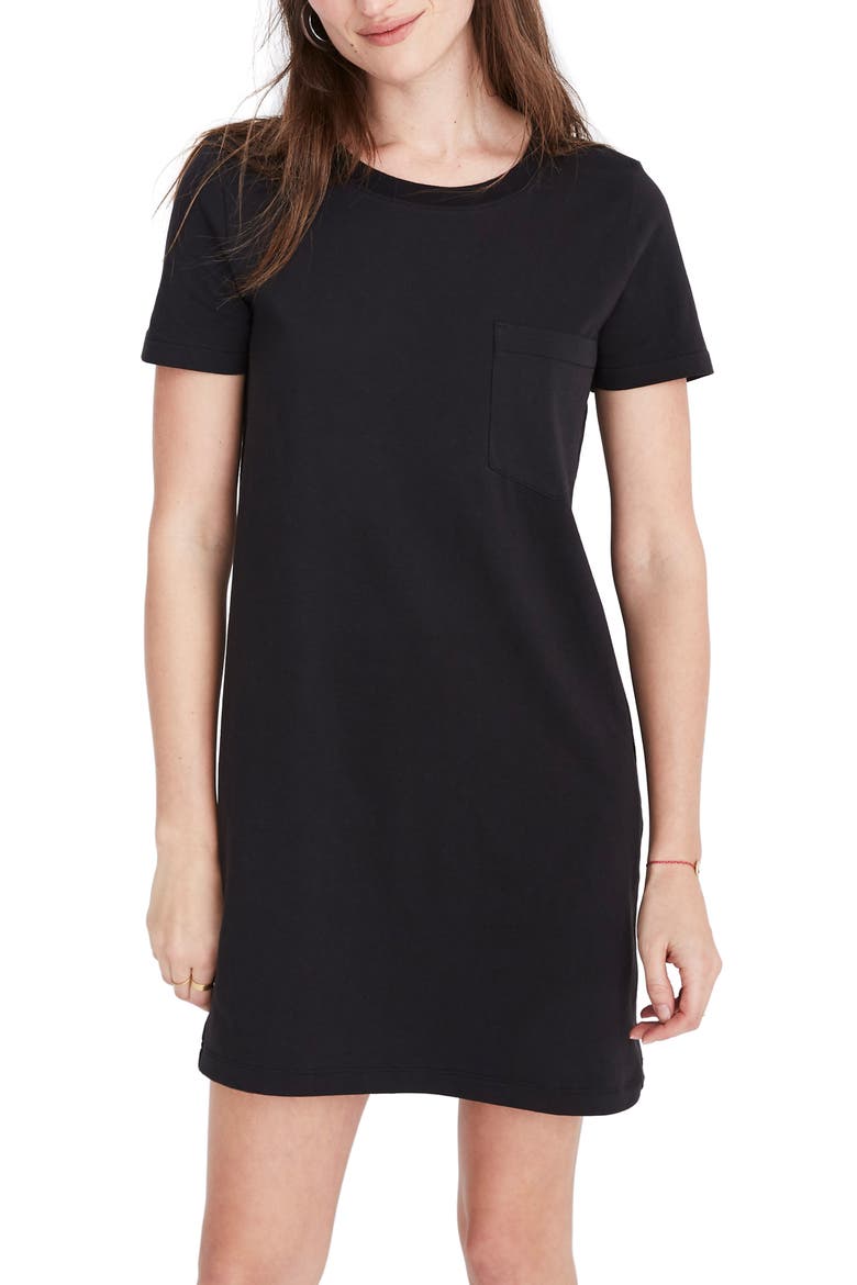 Tee Dress, Main, color, TRUE BLACK