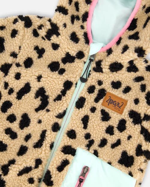 Deux Par Deux Reversible Mid-season Jacket Leopard In Animal Print