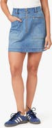 Habitual Utility Pocket Denim Miniskirt