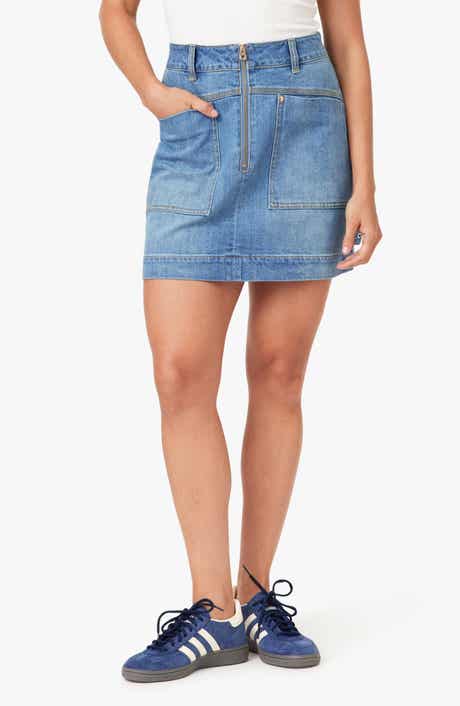 Habitual Utility Pocket Denim Miniskirt