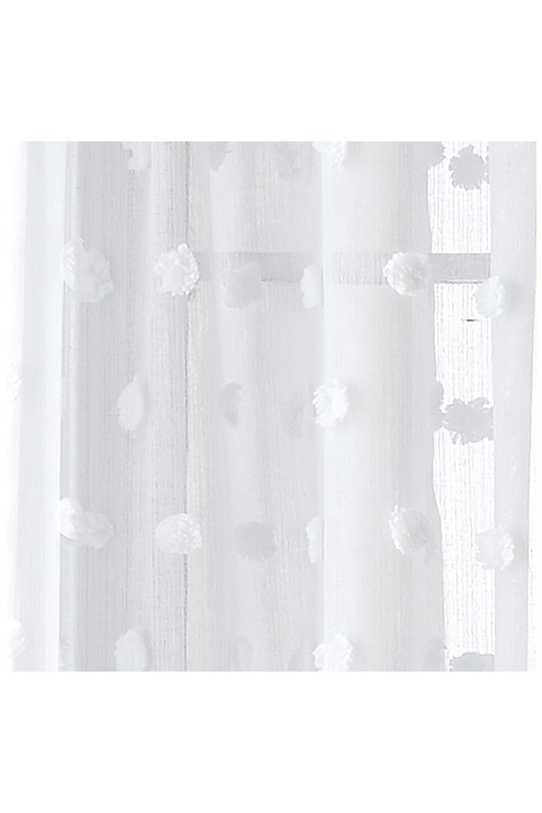 Ella Floral Print Set of 2 Poletop Curtain Panels, Alternate, color, WHITE