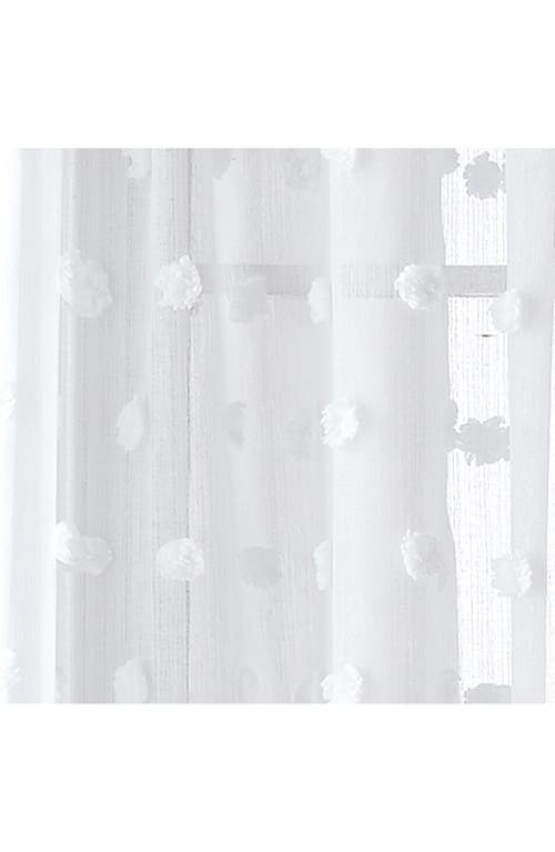 Dkny Ella Floral Print Set Of 2 Poletop Curtain Panels In White