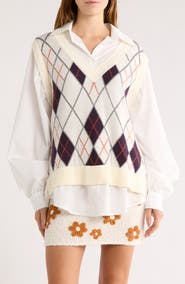 JACQUIE THE LABEL Mara Mixed Media Vest Top