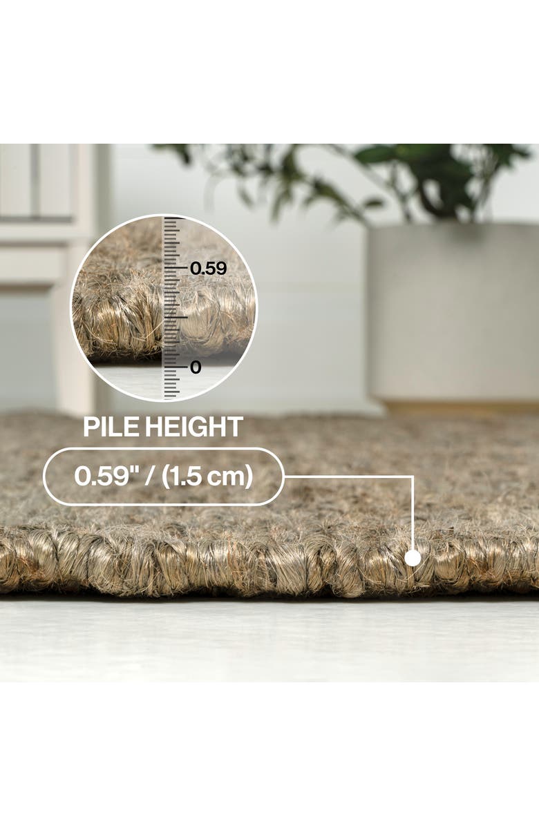 JONATHAN Y Griffin Rustic Farmhouse Woven Jute Solid Area Rug, Alternate, color, Gray