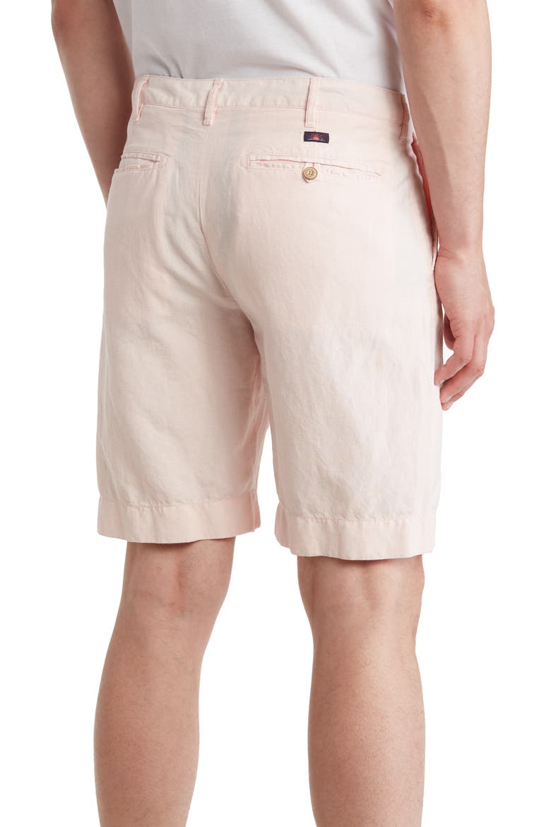 Malibu Linen & Cotton Chino Shorts, Alternate, color, SUMMER PINK