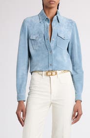 TOM FORD Suede Western Shirt
