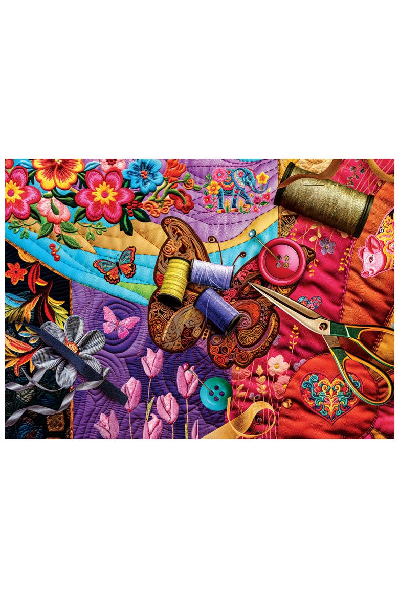 Patchwork Gardens 1000 Piece Puzzle, Alternate, color, Multicolor
