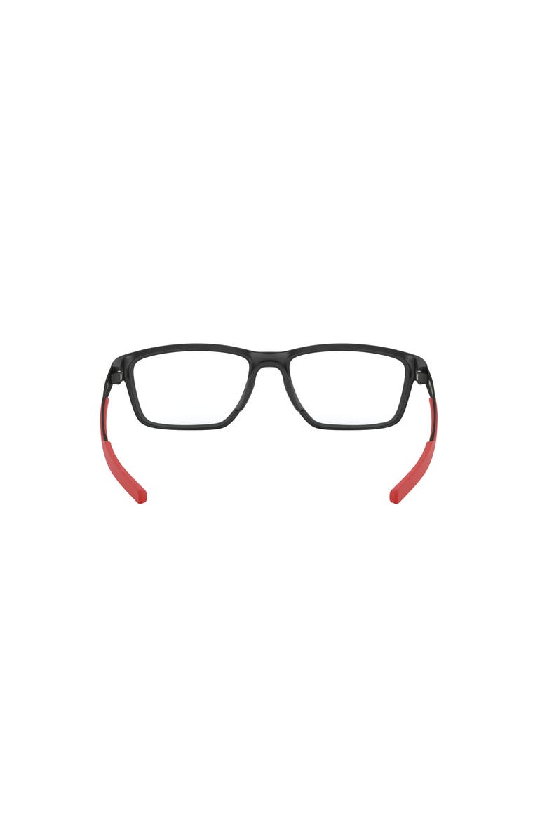 Oakley 55mm Rectangle optical glasses, Alternate, color, Black/ Red