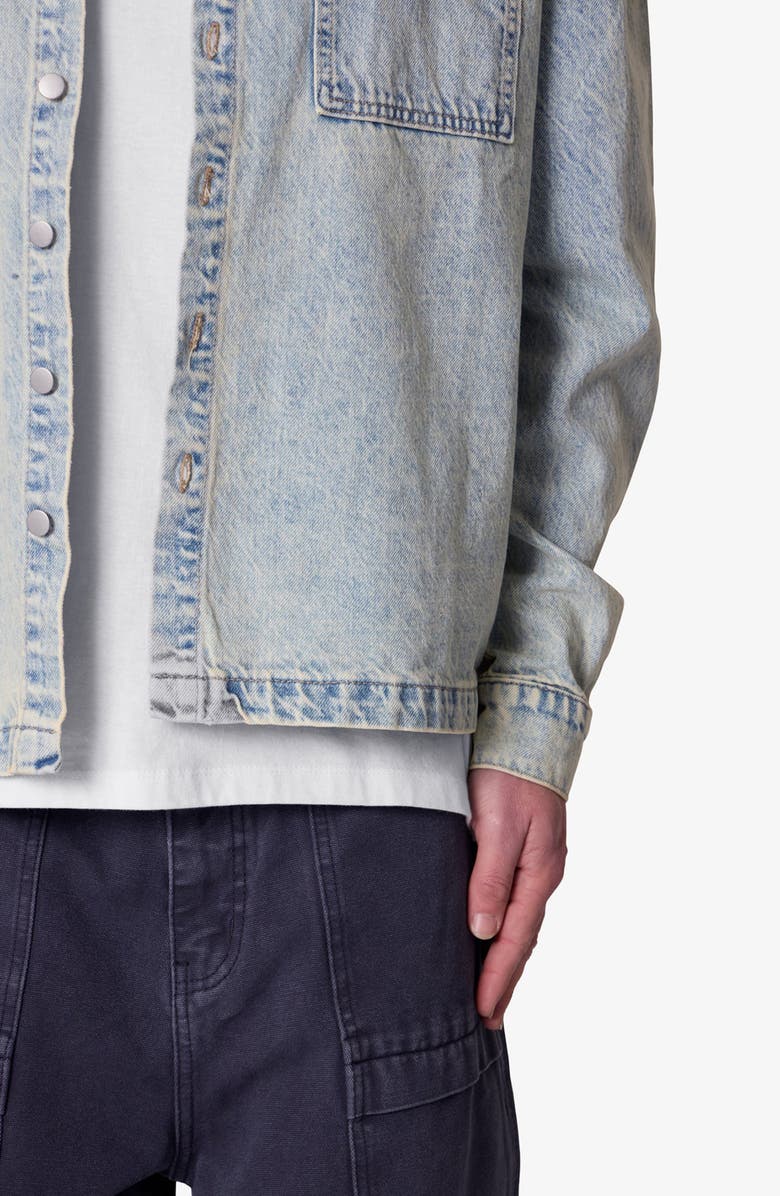 mnml Denim Shirt Jacket, Alternate, color, Light Blue