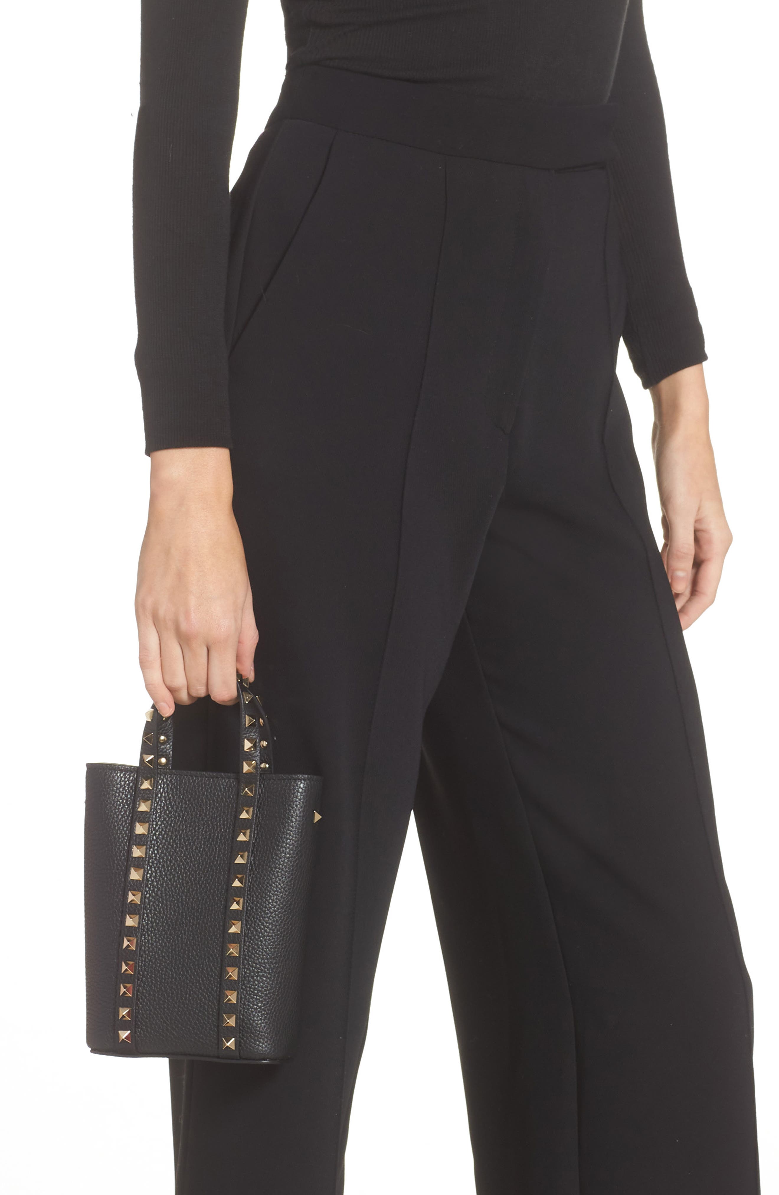 Valentino Garavani Rockstud Leather Tote, Alternate, color, 