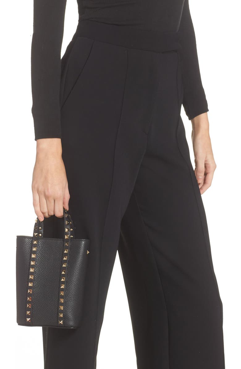 Valentino Garavani Rockstud Leather Tote, Alternate, color,