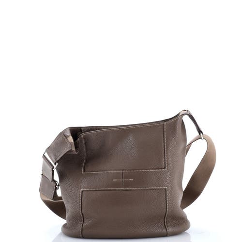 Pre-owned Hermes Hermes Sac Good News Bag Leather Pm In Brown