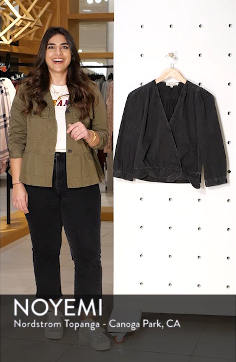 Denim Wrap Top, sales video thumbnail