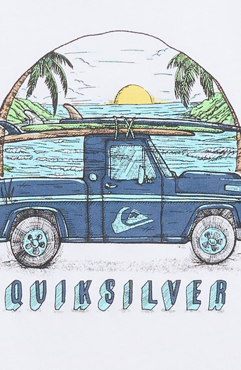 Quiksilver Kids' Truck Cotton Graphic T-Shirt, Alternate, color, White