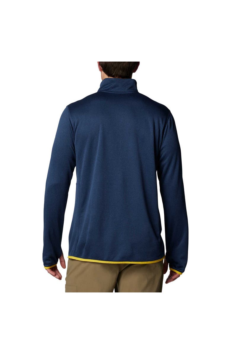Columbia Men's Columbia Navy Michigan Wolverines Park View Grid Fleece Omni-Wick Half-Zip Jacket, Alternate, color, Navy