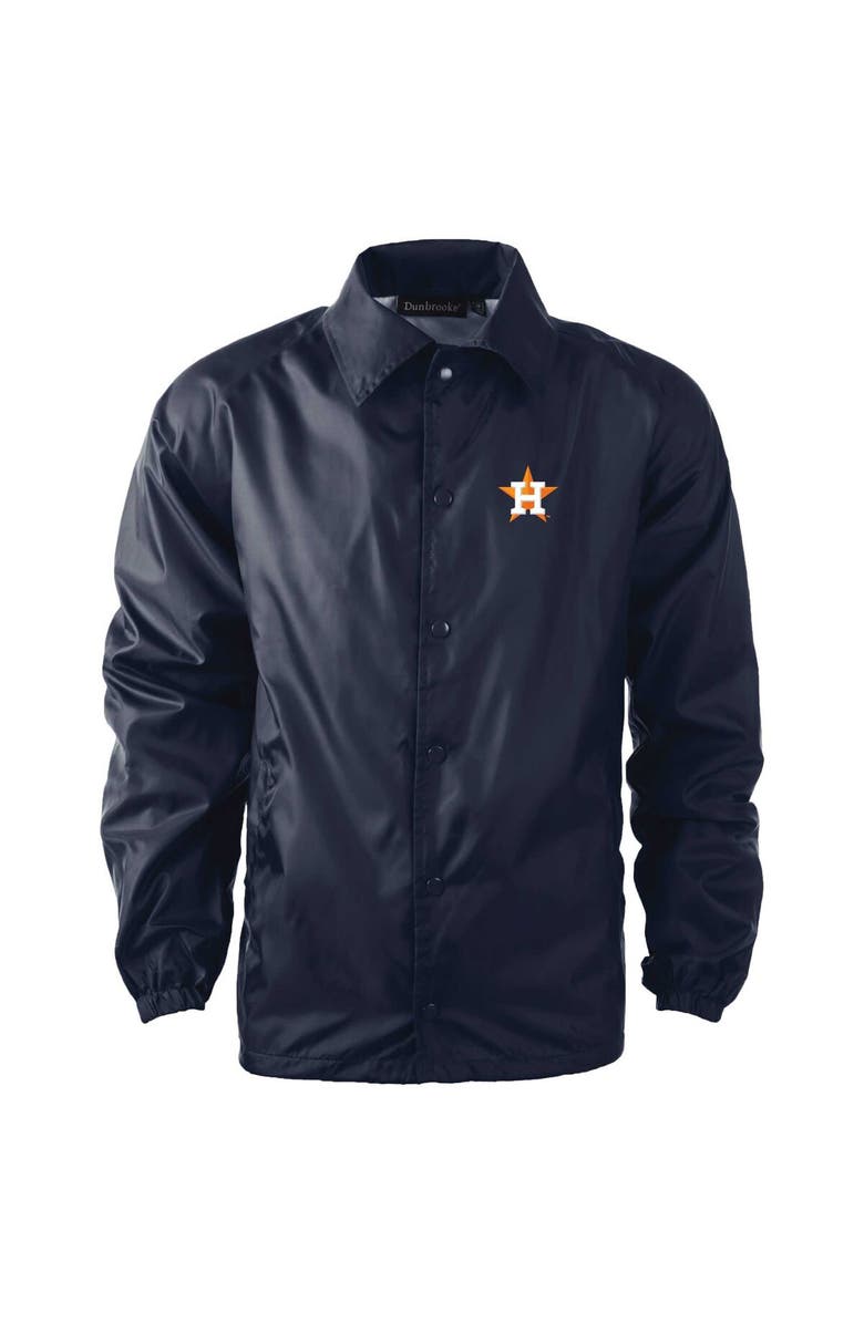 DUNBROOKE Men's Dunbrooke Navy Houston Astros Coach's Raglan Full-Snap Windbreaker Jacket, Main, color, Navy