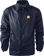 DUNBROOKE Men's Dunbrooke  Navy Houston Astros Coach's Raglan Full-Snap Windbreaker Jacket