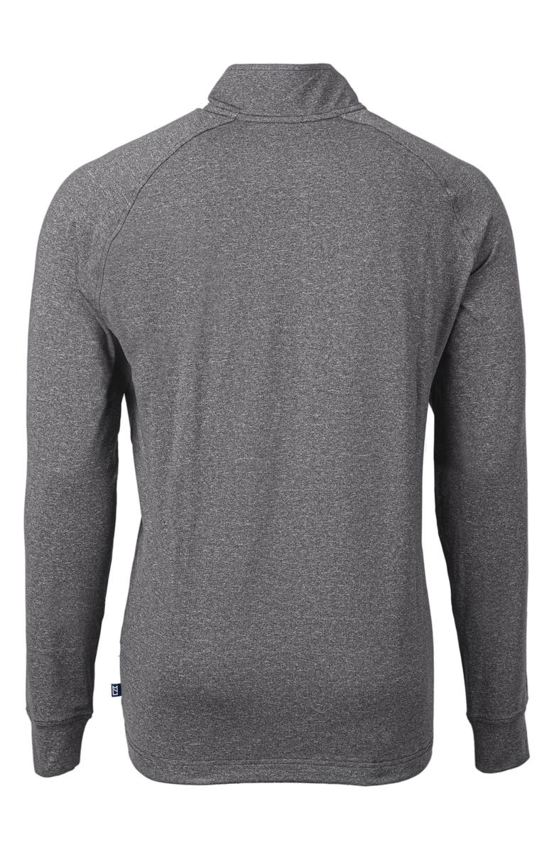 Cutter & Buck Adapt Heather Quarter Zip Pullover, Alternate, color, Black Heather