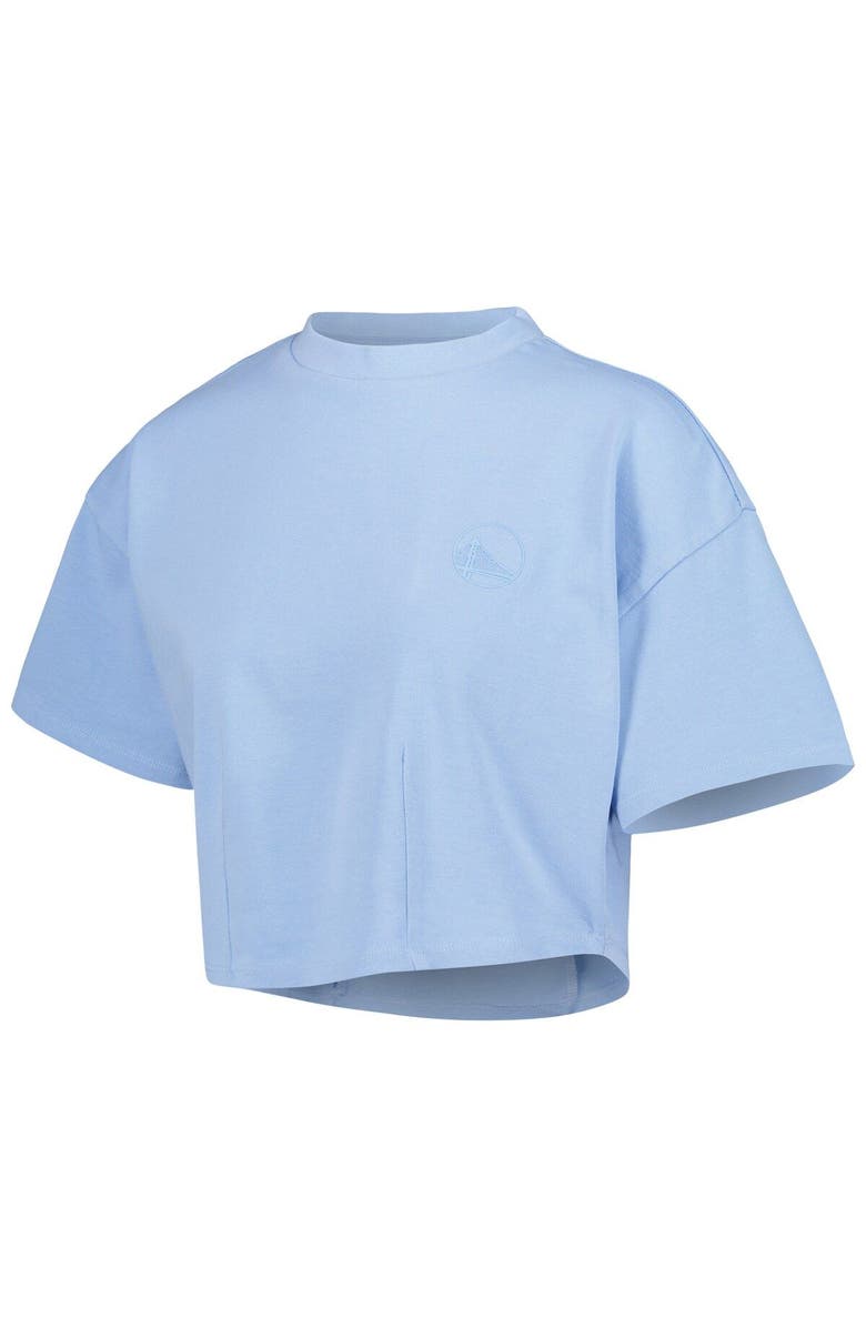 LUSSO Men's Lusso Light Blue Golden State Warriors Nola Faded Tonal Cropped T-Shirt, Alternate, color, Light Blue