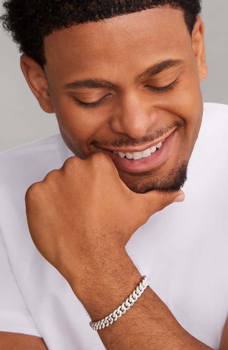 LAGOS Men's Anthem Sterling Silver Curb Chain Bracelet, Alternate, color, Silver