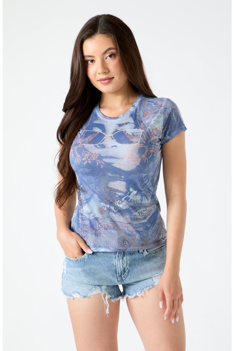 Topanga Girl Graphic Tee, Alternate, color, MEDIUM BLUE