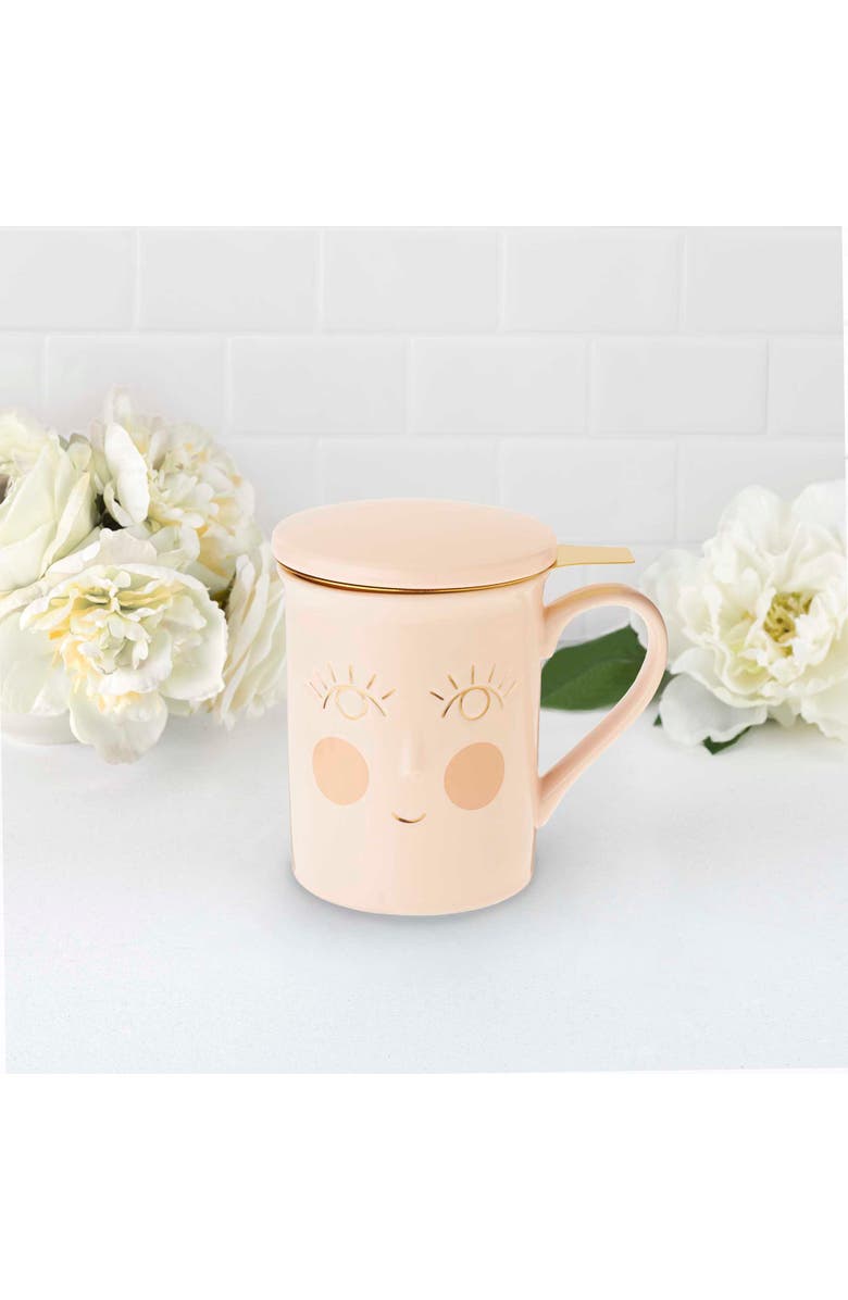 Pinky Up (Accessories) Annette Ceramic Tea Mug & Infuser, Alternate, color,